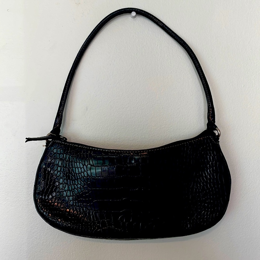 Black Alligator Print Nine West Purse